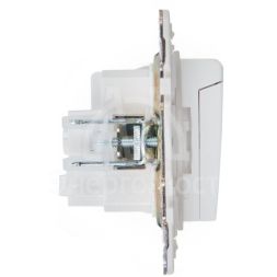 Розетка 1-м SKANDY 16А IP44 с заземл. защ. штроки с крышкой SK-R11W арктич. бел. IEK SK-R16-16-44-K01