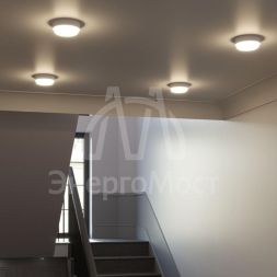 Светильник светодиодный HALL 8Вт 4000К IP40 670лм d135х33мм ДБП круг настенно-потолочный с оптико-акустическим датчиком GAUSS 193411208-OAS