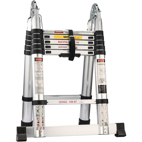 Лестница-стремянка телескопическая 1.9-3.85м (20103) SHTOK 376556