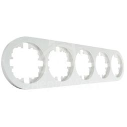 Рамка 5-м OSEN горизонт. круглая бел. LEZARD 744-0200-150