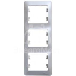 Рамка 3-м Glossa верт. перламутр SchE GSL000607