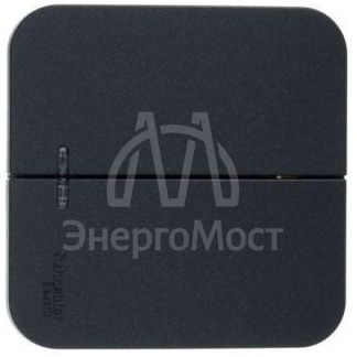 Выключатель 2-кл. ОП Blanca 10А IP20 (сх. 5) 250В с подсветкой с изолир. пластиной антрацит SE BLNVA105116