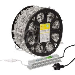 Гирлянда &amp;quot;LED Клип-лайт&amp;quot; 12В 150мм LED бел. Flashing (бел.) прозр. ПВХ (уп.100м) Neon-Night 325-165