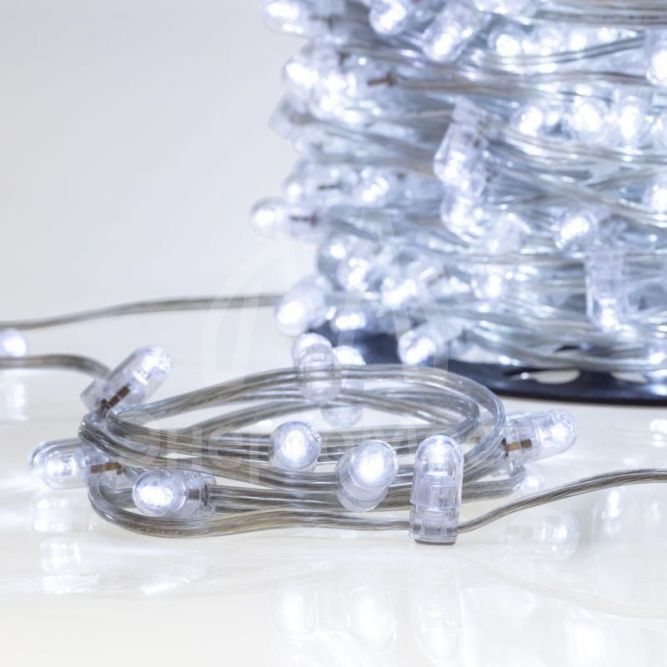 Гирлянда &amp;quot;LED Клип-лайт&amp;quot; 12В 150мм LED бел. Flashing (бел.) прозр. ПВХ (уп.100м) Neon-Night 325-165