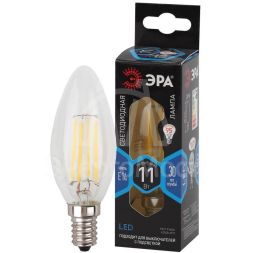 Лампа светодиодная филаментная F-LED B35-11W-840-E14 11Вт B35 свеча 4000К нейтр. бел. E14 Эра Б0046987