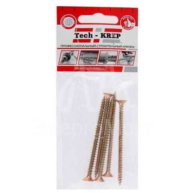 Саморез ШУж 5.0х80 потайной головкой (уп.5шт) Tech-KREP 102514