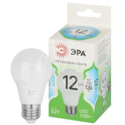 Лампа светодиодная GREEN LINE A60-12W-840-E27 GL 12Вт груша 4000К яркий свет бел. E27 Эра Б0067107