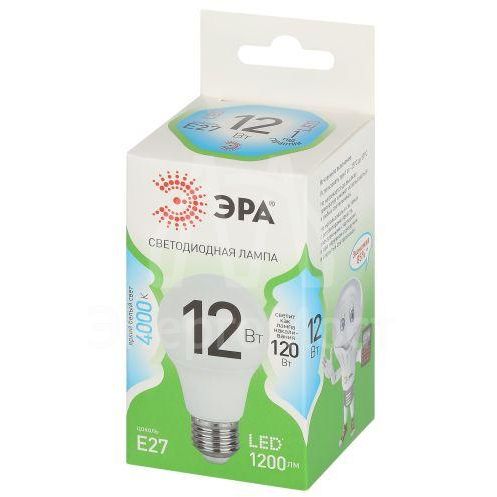 Лампа светодиодная GREEN LINE A60-12W-840-E27 GL 12Вт груша 4000К яркий свет бел. E27 Эра Б0067107