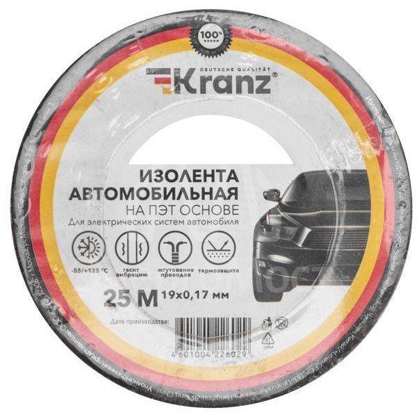 Изолента автомобильная полиэстер 0.17х19мм 25м Kranz KR-09-2916