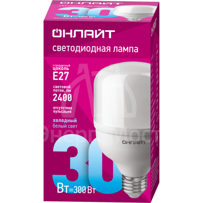 Лампа 82 901 OLL-T80-30-230-865-E27 30Вт ОНЛАЙТ 82901