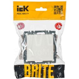 Заглушка с суппортом BRITE МЗ10-БрБ бел. IEK BR-PL10-K01