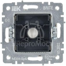 Заглушка с суппортом BRITE МЗ10-БрБ бел. IEK BR-PL10-K01