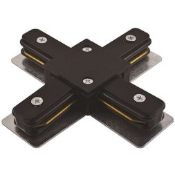 Коннектор X-образный PTR CX-BL накладной/подвесной шинопровод черн. JazzWay 5010871