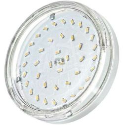 Лампа светодиодная PLED-ECO-GX53 6Вт таблетка 3000К CLEAR тепл. бел. GX53 510лм 230В JazzWay 2851970