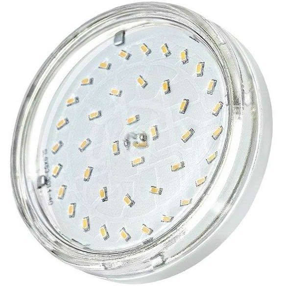 Лампа светодиодная PLED-ECO-GX53 6Вт таблетка 3000К CLEAR тепл. бел. GX53 510лм 230В JazzWay 2851970