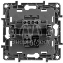 Механизм переключателя 1-кл. СП Etika 10А IP20 250В 10AX авт. зажимы алюм. Leg 672405