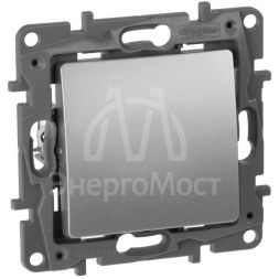 Механизм переключателя 1-кл. СП Etika 10А IP20 250В 10AX авт. зажимы алюм. Leg 672405