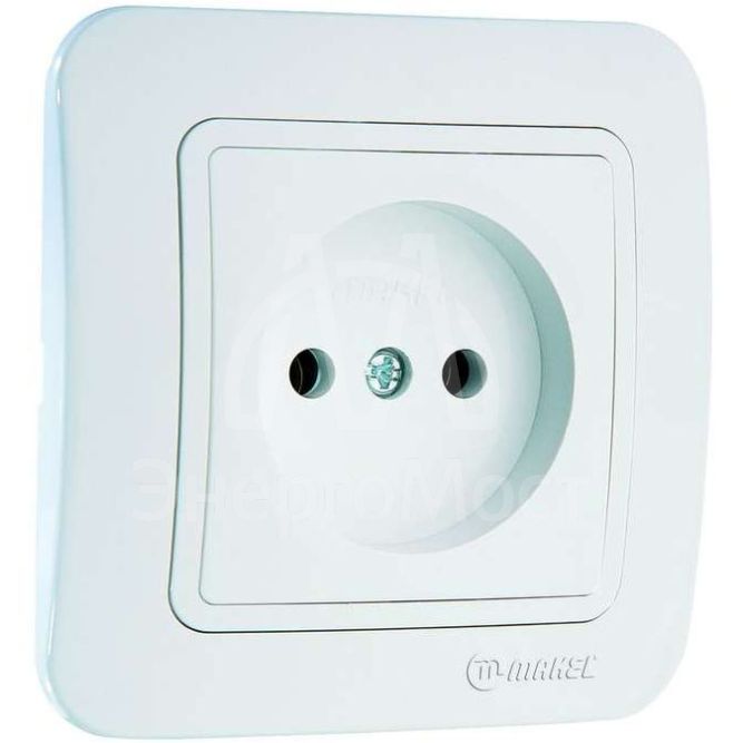 Розетка 1-м СП Lillium 16А IP20 без заземл. бел./бел. Makel 70022