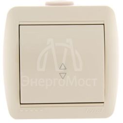 Выключатель проходной 1-кл. ОП Ната 10А IP20 крем. LEZARD 710-0300-105