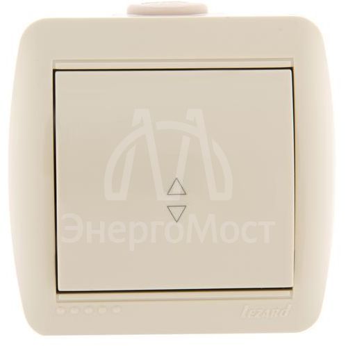 Выключатель проходной 1-кл. ОП Ната 10А IP20 крем. LEZARD 710-0300-105