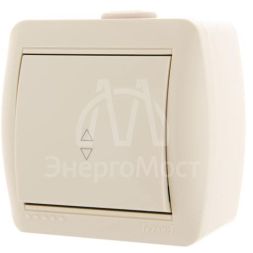 Выключатель проходной 1-кл. ОП Ната 10А IP20 крем. LEZARD 710-0300-105