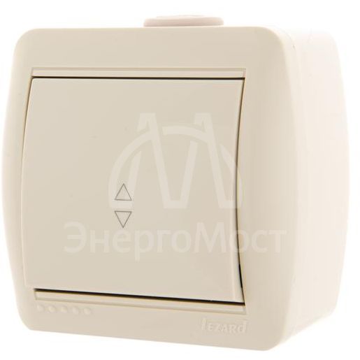 Выключатель проходной 1-кл. ОП Ната 10А IP20 крем. LEZARD 710-0300-105