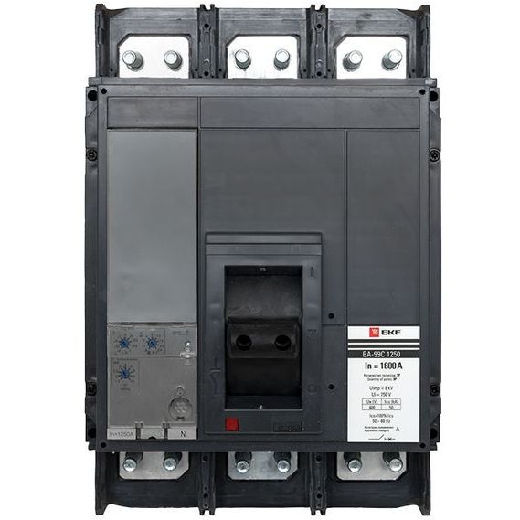 Выключатель автоматический 3п 1250/1600А 50кА ВА-99C Compact NS PROxima EKF mccb99C-1250-1600