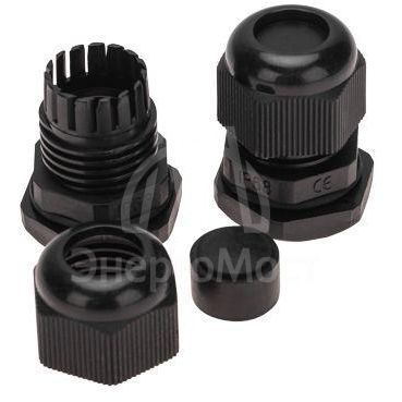 Ввод кабельный PG-13.5 (6-12мм) черн. Rexant 07-8013-1