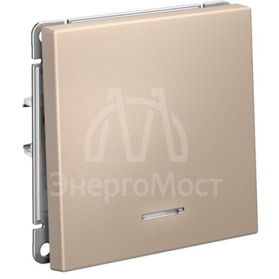 Выключатель 1-кл. ArtGallery (сх. 1а) 10AX с подсветкой механизм песочн. SE GAL001213