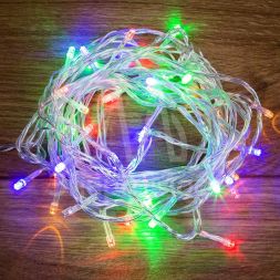 Гирлянда &amp;quot;Твинкл Лайт&amp;quot; 6м 40LED мультиколор провод прозр. Neon-Night 303-179