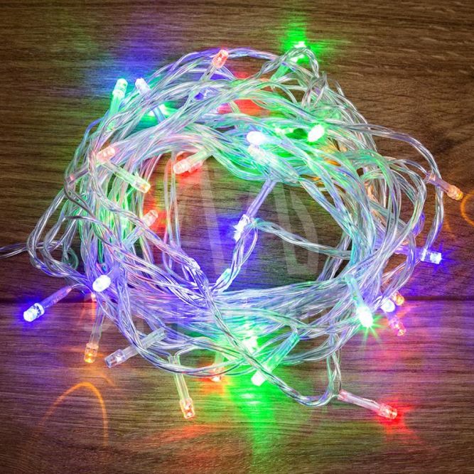 Гирлянда &amp;quot;Твинкл Лайт&amp;quot; 6м 40LED мультиколор провод прозр. Neon-Night 303-179
