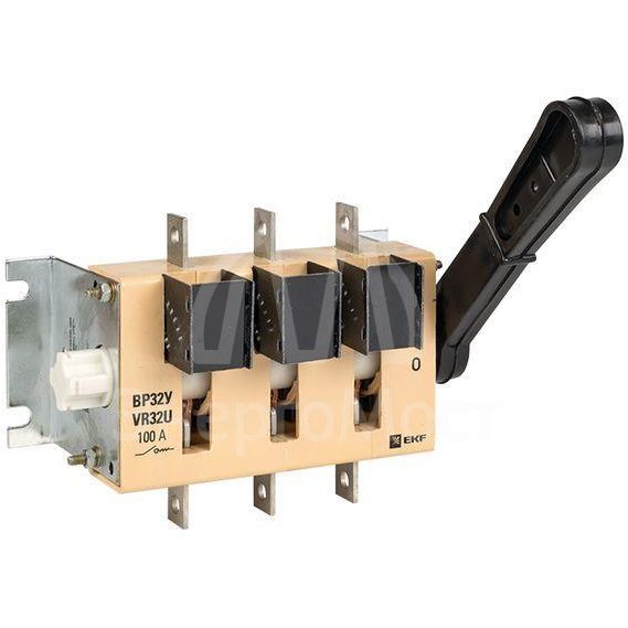 Выключатель-разъединитель ВР32У-31А31220 100А 1 напр. с дугогасит. камерами несъемная лев./прав. рукоятка MAXima EKF uvr32-31a31220