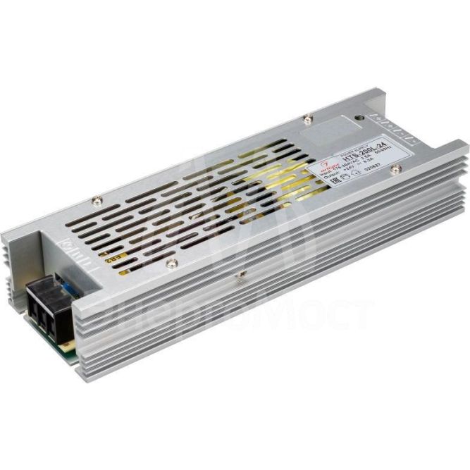 Блок питания HTS-200L-24 24В 8.3А 200Вт IP20 сетка 3 года Arlight 020827