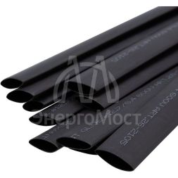 Трубка термоусаживаемая двухстенная клеевая 12.7/6.35мм (уп.10шт) по 1м черн. Rexant 26-2105