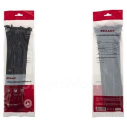 Хомут кабельный 3.6х300 нейл. черн. (уп.100шт) Rexant 07-0301