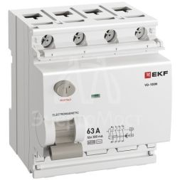 Выключатель дифференциального тока 4п 63А 300мА тип AC 6кА ВД-100N электромех. PROxima EKF E1046M63300