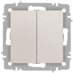 Переключатель 2-кл. СП Accent 6-107-06 10А IP20 250В AL/CU перламутр. Intro Б0063566