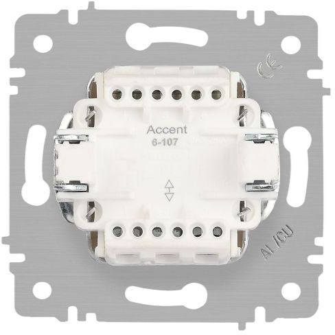Переключатель 2-кл. СП Accent 6-107-06 10А IP20 250В AL/CU перламутр. Intro Б0063566