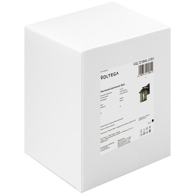 Светильник Saga 1х40Вт E27 IP44 бра настен. Voltega VGL7218WL-01B1