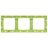 Рамка 3-м Стокгольм бел. с линией цвета зел. PROxima EKF EAM-G-302-10