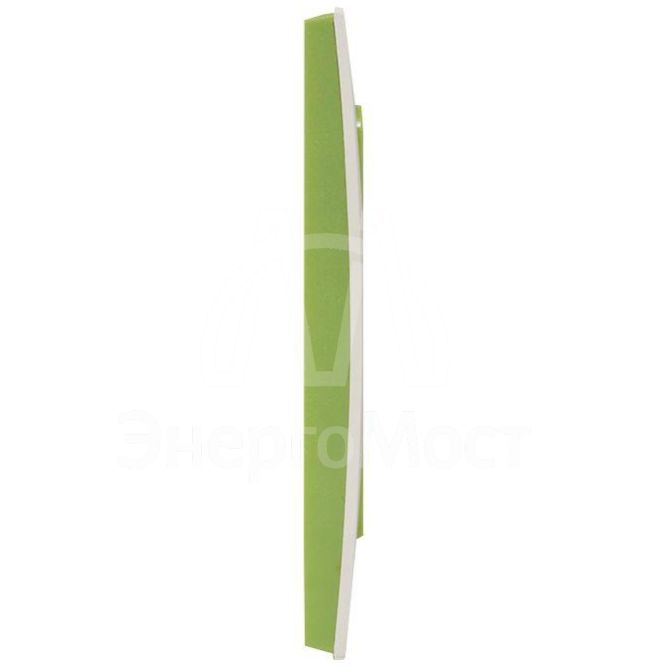 Рамка 3-м Стокгольм бел. с линией цвета зел. PROxima EKF EAM-G-302-10