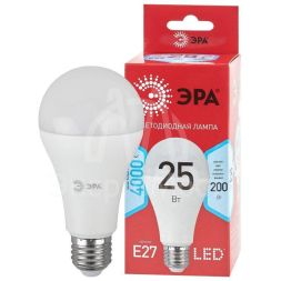 Лампа светодиодная ECO LED A65-25W-840-E27 R (диод груша 25Вт нейтр. E27) (10/100/1200) Эра Б0048010