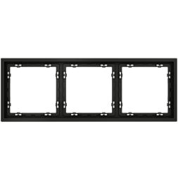 Рамка 3-м S70 пластик. черн. матов. Voltum VLS100308