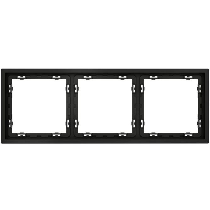 Рамка 3-м S70 пластик. черн. матов. Voltum VLS100308