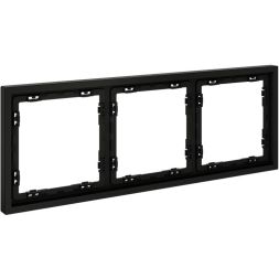 Рамка 3-м S70 пластик. черн. матов. Voltum VLS100308