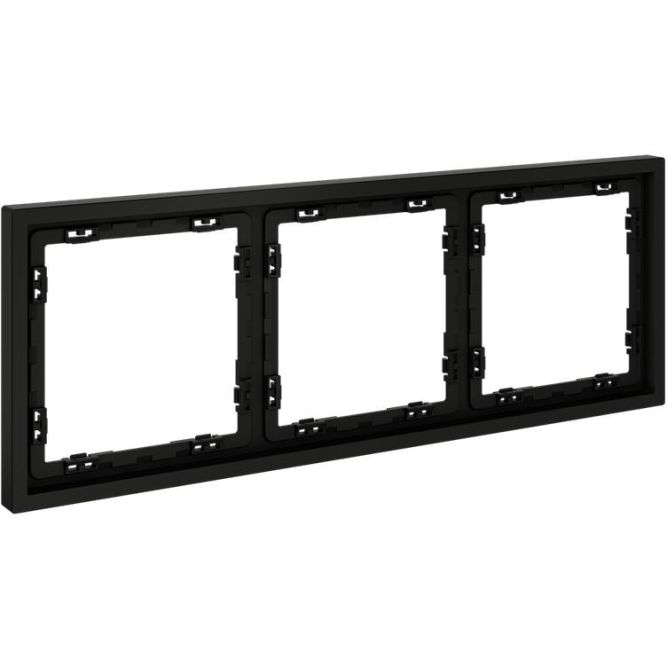 Рамка 3-м S70 пластик. черн. матов. Voltum VLS100308