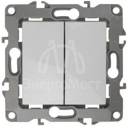 Механизм выключателя 2-кл. СП Эра12 10А IP20 12-1104-01 250В 10AX бел. Эра Б0014645