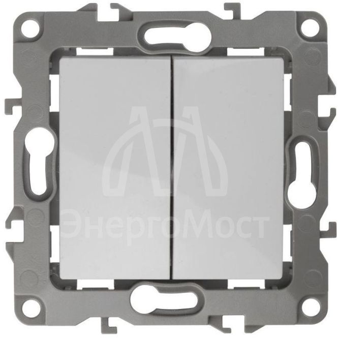 Механизм выключателя 2-кл. СП Эра12 10А IP20 12-1104-01 250В 10AX бел. Эра Б0014645