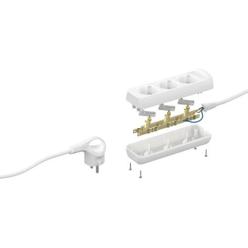 Удлинитель 3х5м с заземл. 10А ПВС 3х0.75 UX-3e-5m ЭРА Б0038576