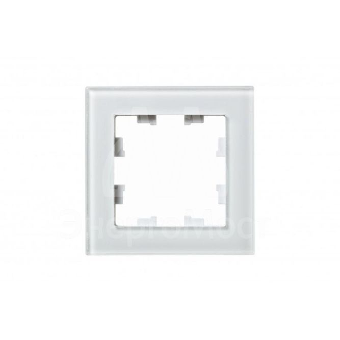 Рамка 1-м AtlasDesign Nature стекло бел. SchE ATN320101